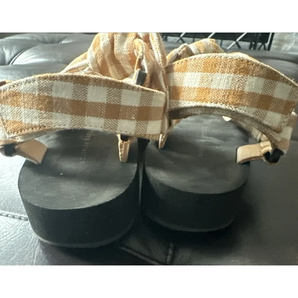 Loeffler‎ Randall Women Size 6B Maisie Amber Gingham Sport Sandal